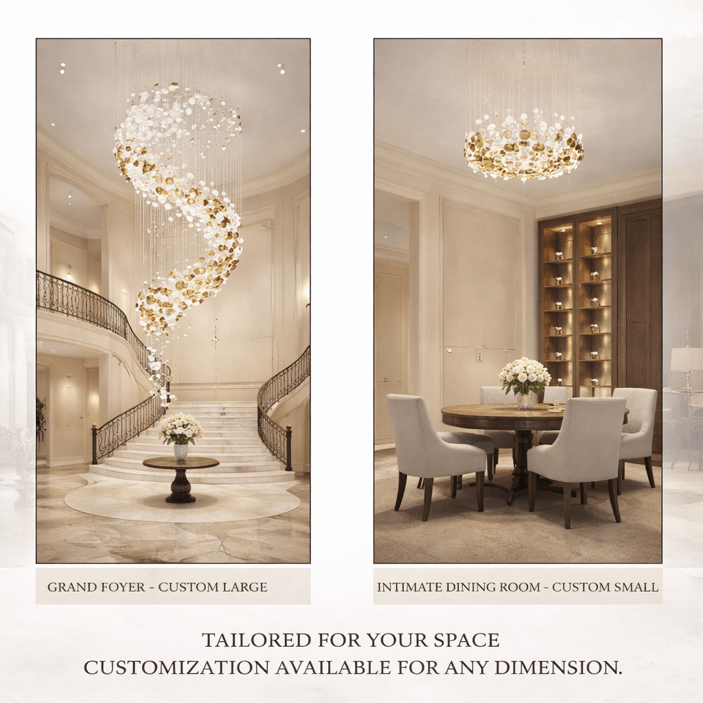 Lustre Bowl Chandelier with Adjustable Height — alternate angle