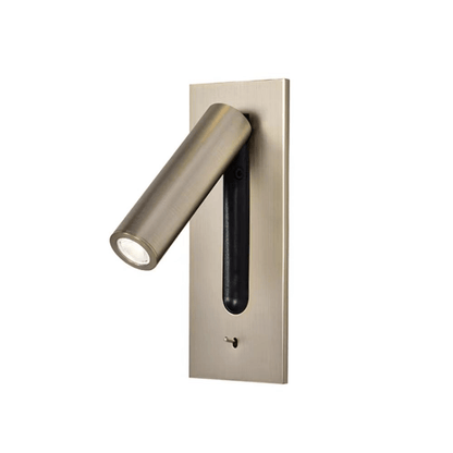 Folded Back Bedside Wall Lamp, Space-Saving Design — front view
