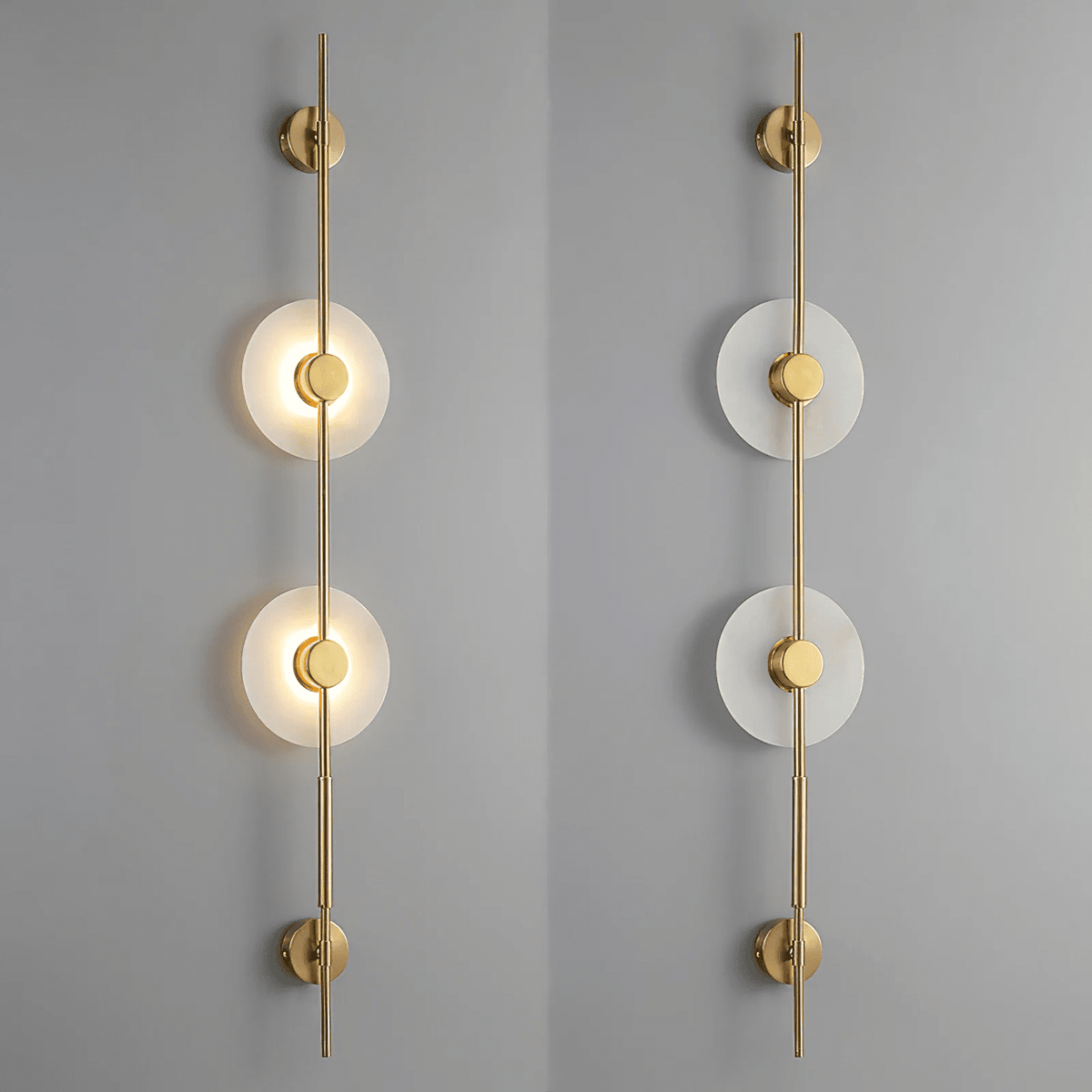 Alabaster Vertical Wall Sconce, Soft Glow