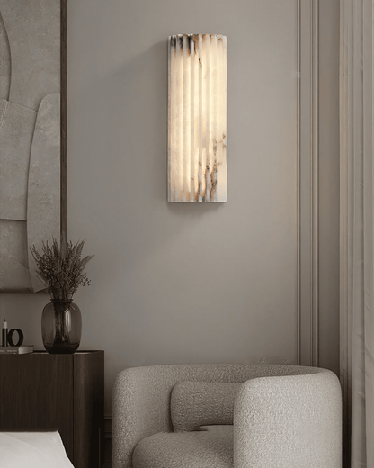Alabaster Wall Light with Adjustable Brightness