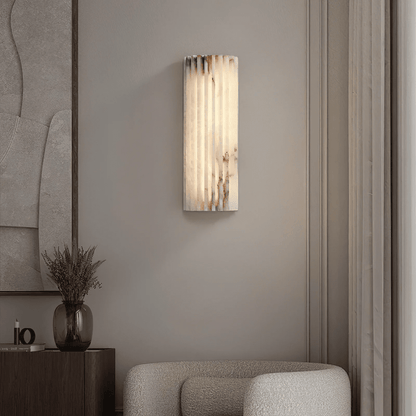 Alabaster Wall Light with Adjustable Brightness