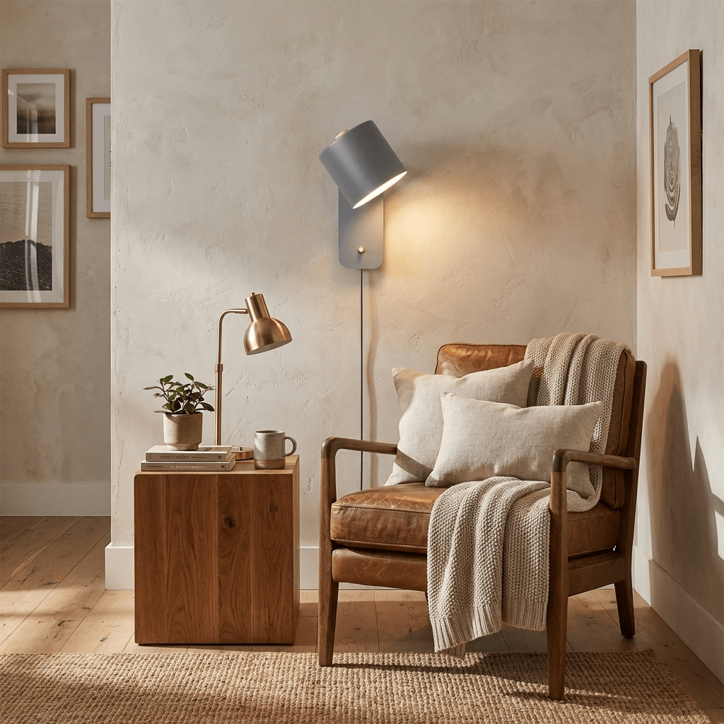 Rotatable Cylinder Plug-In Wall Lamp