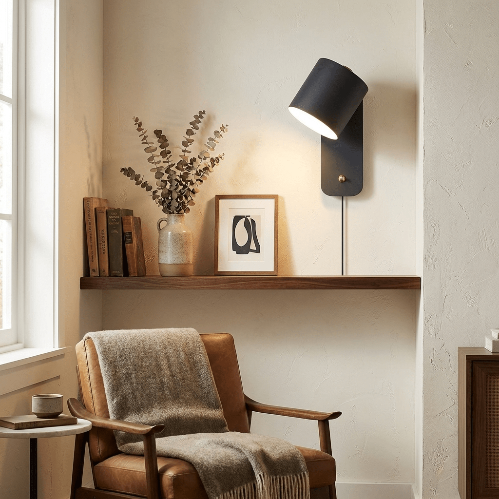Rotatable Cylinder Plug-In Wall Lamp