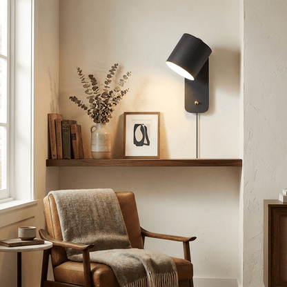 Rotatable Cylinder Plug-In Wall Lamp