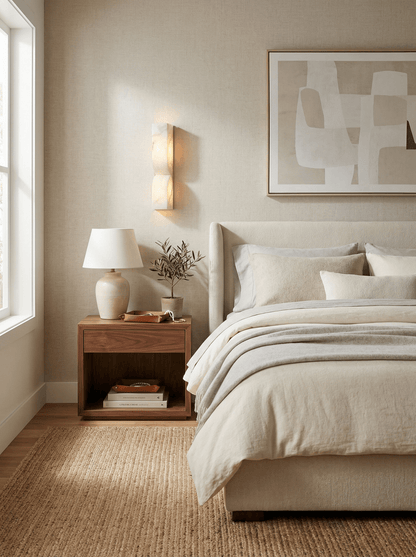 Alabaster Wall Sconce with Adjustable Light Direction