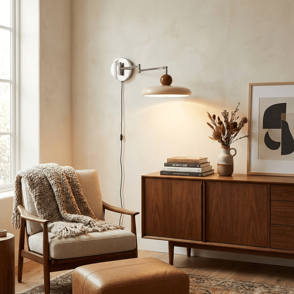 Plug-In Wall Lamp with Adjustable Brightness — front view