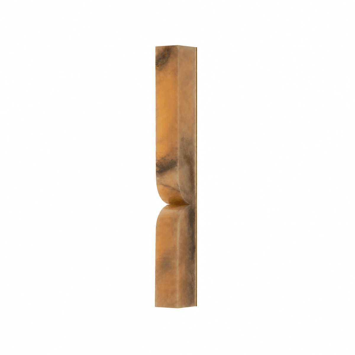 Alabaster Wall Sconce with Adjustable Light Direction — front view