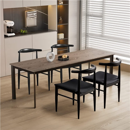 Set of 2 PU Leather Dining Chairs Armless Kitchen Chairs Position 12