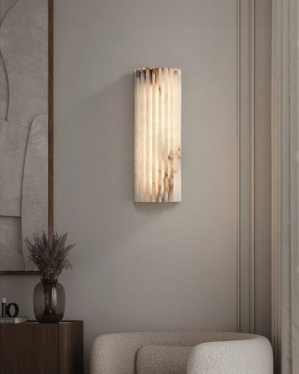 Alabaster Wall Light with Adjustable Brightness