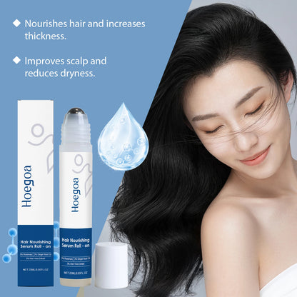 Premium Hair Growth Serum for Follicle Nourishment and Scalp Health - Essential Oil Roller for Smoothing Dry and Frizzy Hair