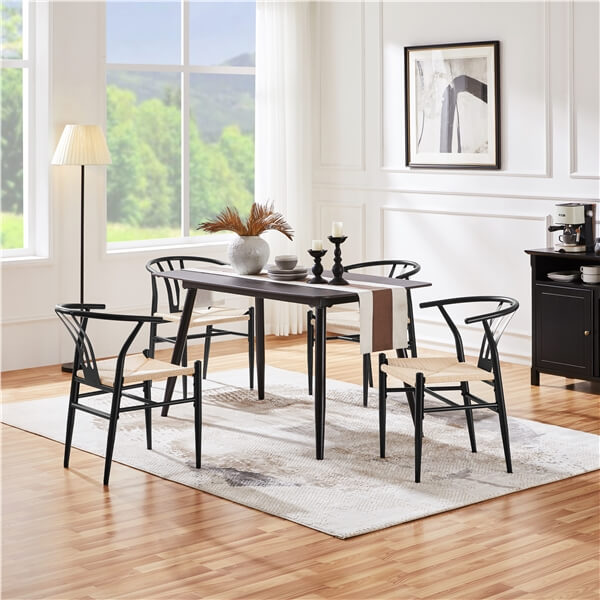 Woven Arm Chair Set with Metal Frame, Indoor/Outdoor — lifestyle view