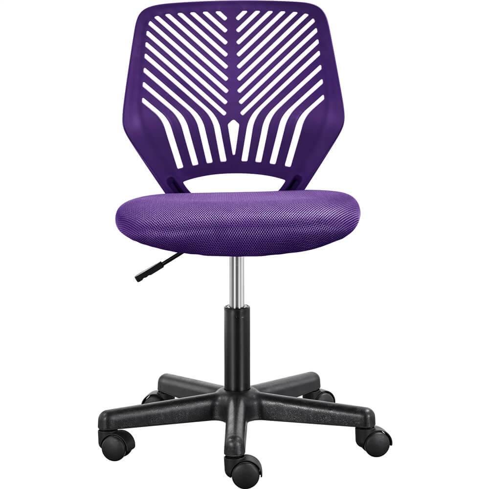 Armless Teen Desk Chair with Breathable Mesh & Adjustable Height — alternate angle