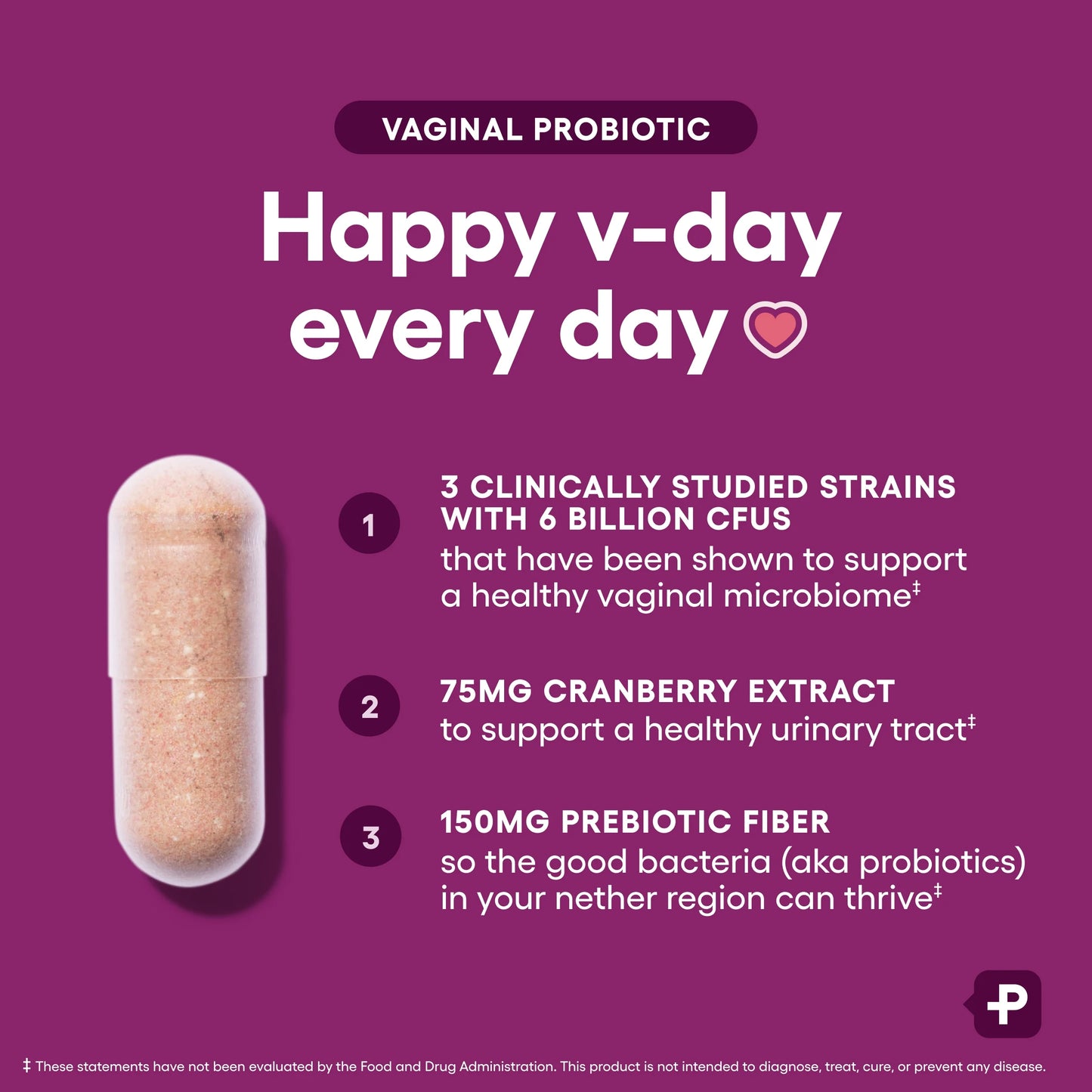 Physician's Choice Women's Vaginal Probiotic – 6 Billion CFU, pH Balance, Odor Control, 30 Capsules