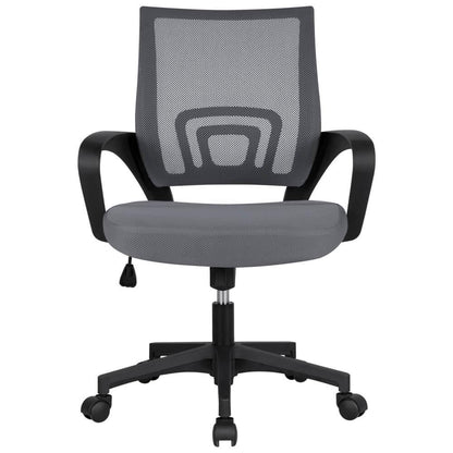 Mid-Back Office Chair with Breathable Mesh & Reclining Tilt — alternate angle