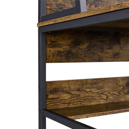 47-Inch Home Office Desk with Bookshelf & Storage Compartments — alternate angle