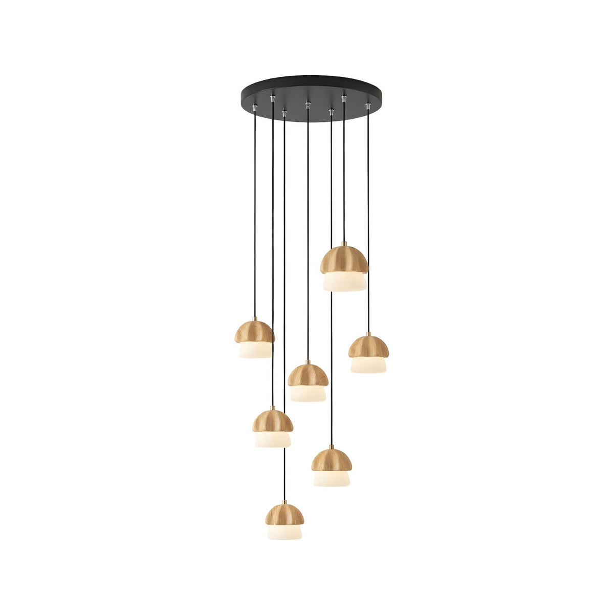 Mushroom Cluster Chandelier with Adjustable Height