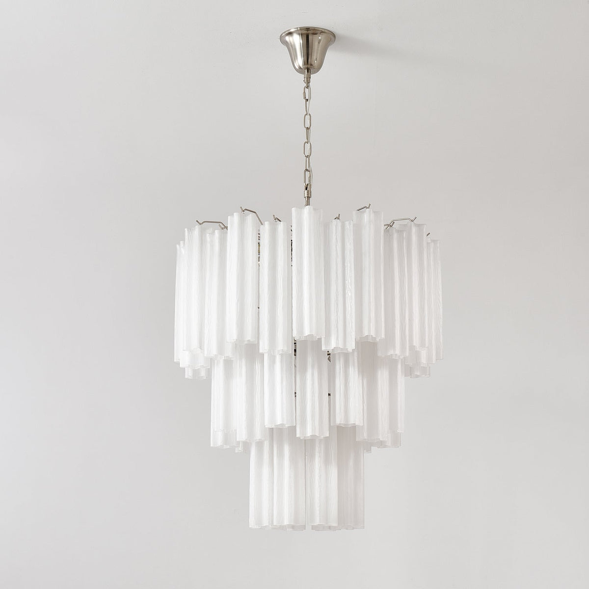 Frosted Glass Tubes Chandelier, Modern Design — lifestyle view