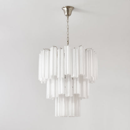 Frosted Glass Tubes Chandelier, Modern Design — lifestyle view