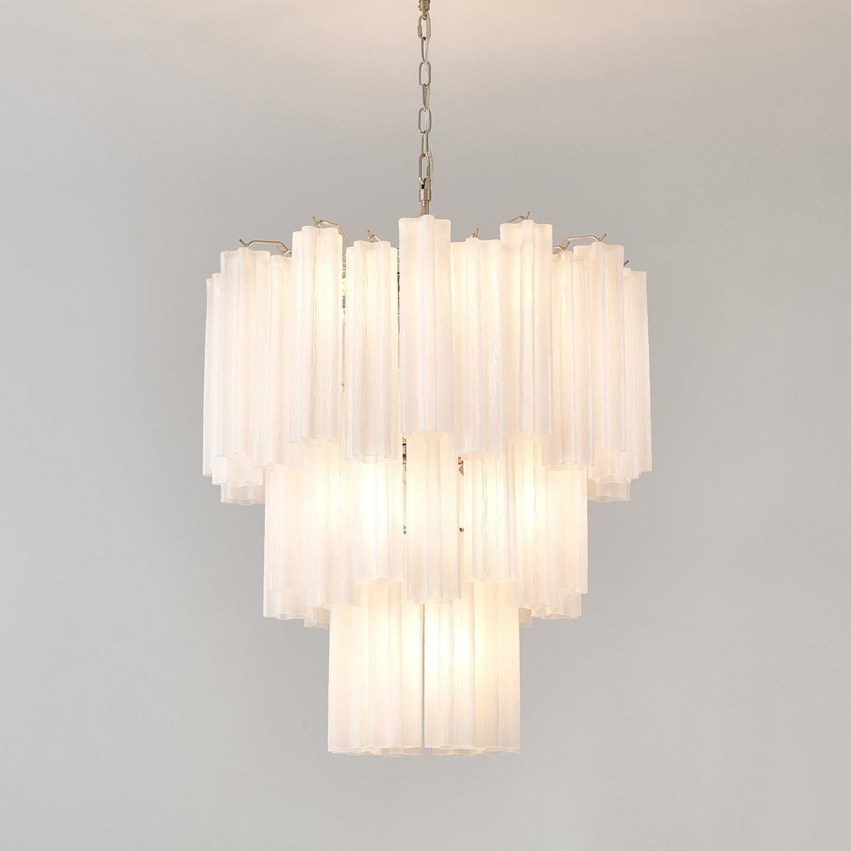 Frosted Glass Tubes Chandelier, Modern Design