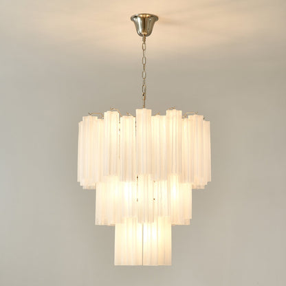 Frosted Glass Tubes Chandelier, Modern Design