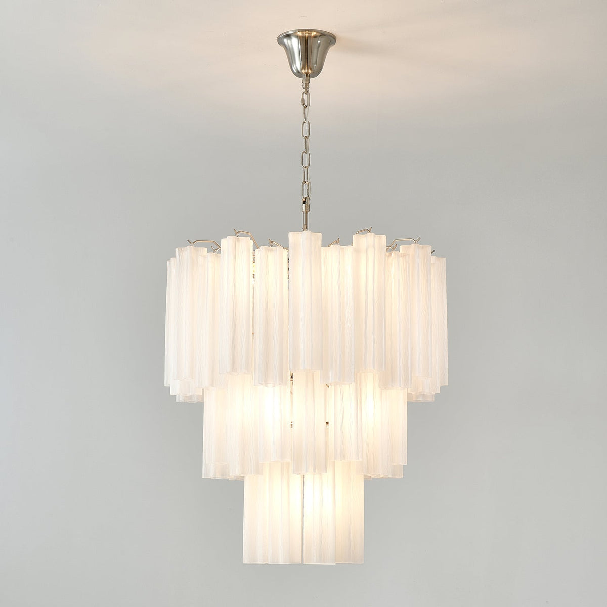 Frosted Glass Tubes Chandelier, Modern Design