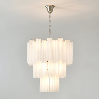 Frosted Glass Tubes Chandelier, Modern Design