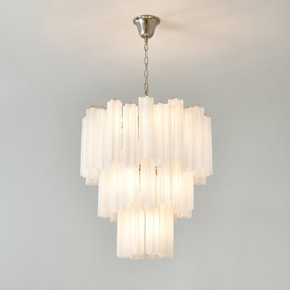 Frosted Glass Tubes Chandelier, Modern Design