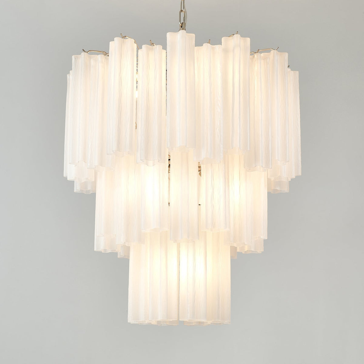 Frosted Glass Tubes Chandelier, Modern Design