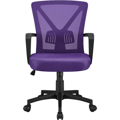 Mesh Office Chair with S-Shaped Backrest & Adjustable Height — alternate angle
