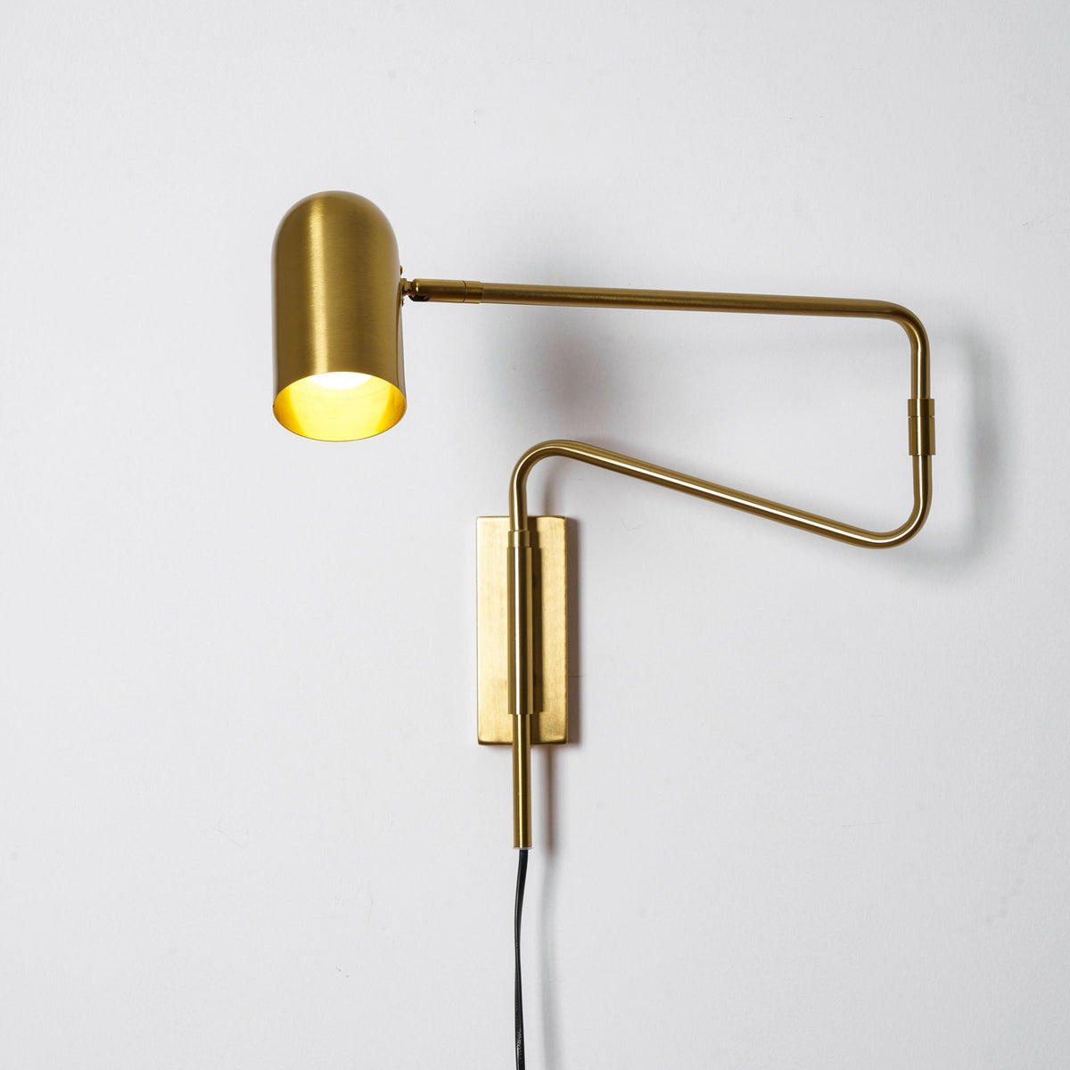 Adjustable Arm Wall Lamp with USB Charging