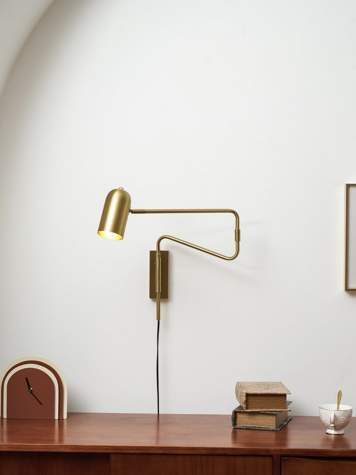 Adjustable Arm Wall Lamp with USB Charging
