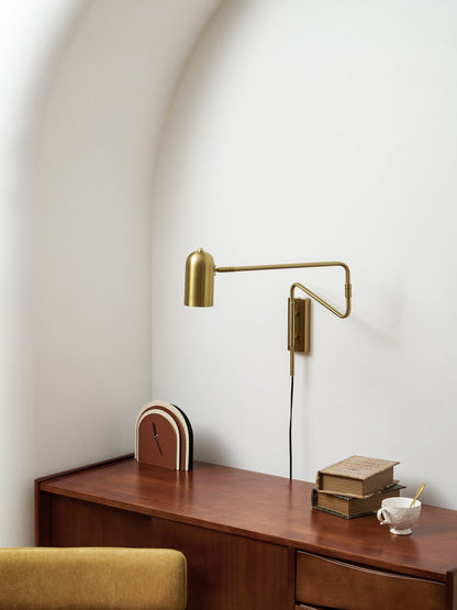 Adjustable Arm Wall Lamp with USB Charging