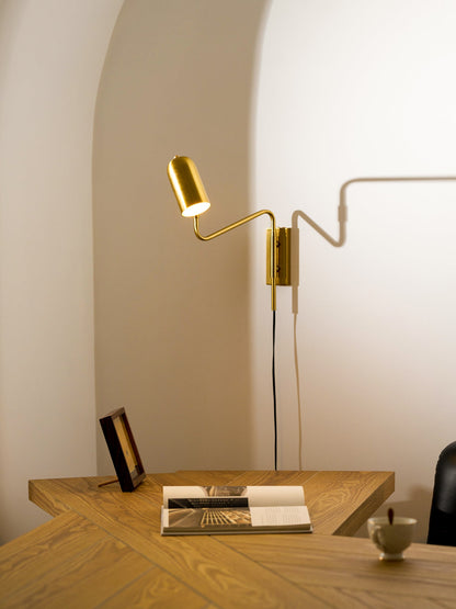 Adjustable Arm Wall Lamp with USB Charging