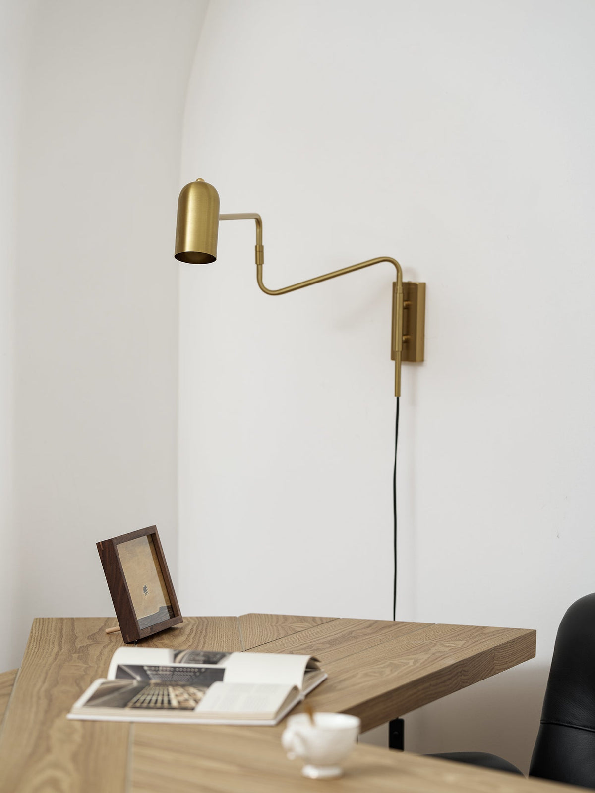 Adjustable Arm Wall Lamp with USB Charging