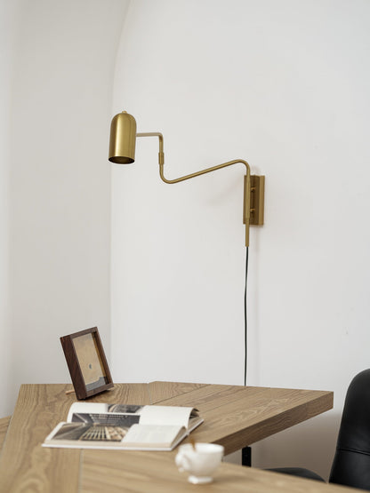 Adjustable Arm Wall Lamp with USB Charging