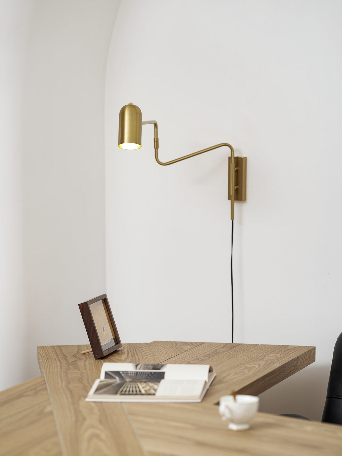 Adjustable Arm Wall Lamp with USB Charging