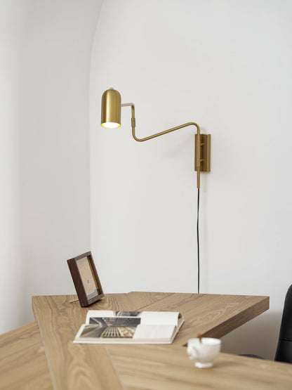 Adjustable Arm Wall Lamp with USB Charging