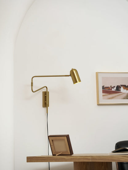 Adjustable Arm Wall Lamp with USB Charging