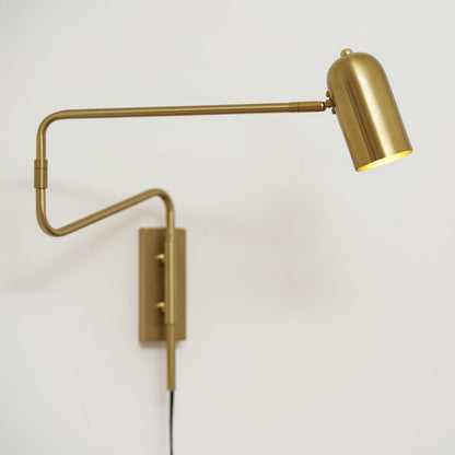 Adjustable Arm Wall Lamp with USB Charging