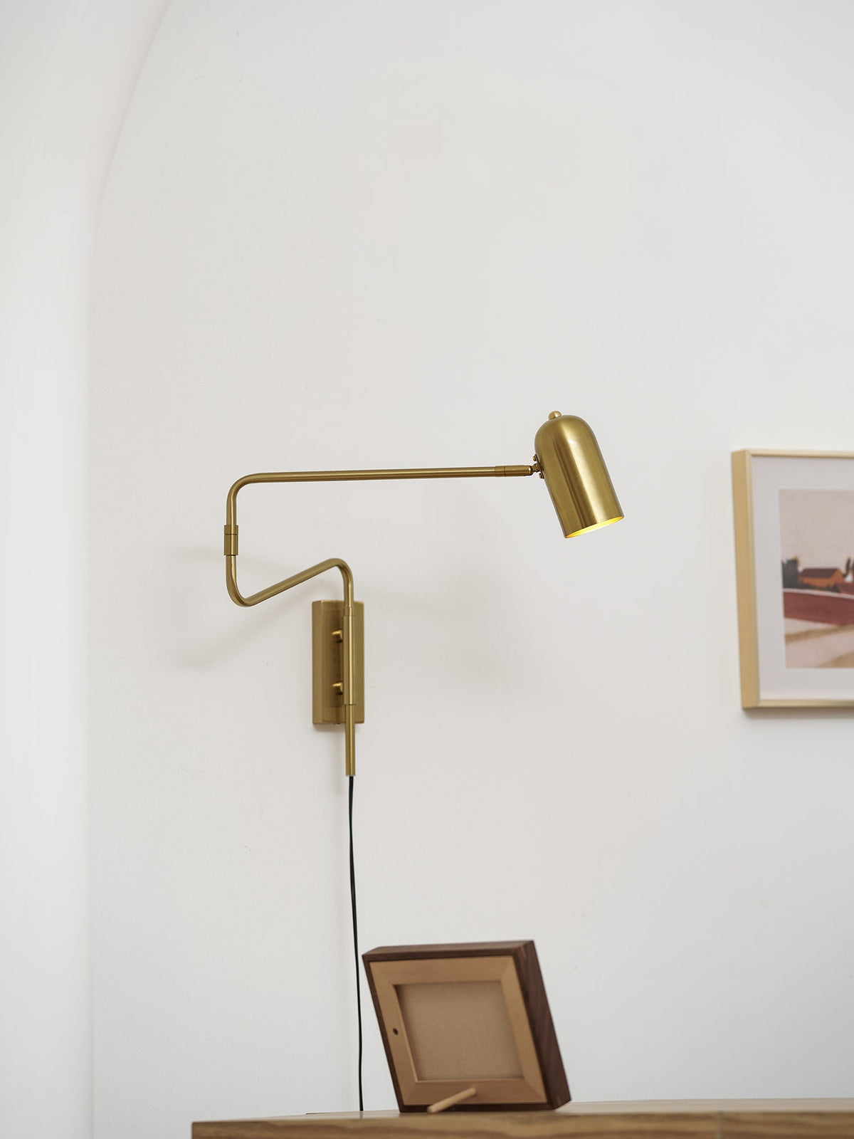 Adjustable Arm Wall Lamp with USB Charging