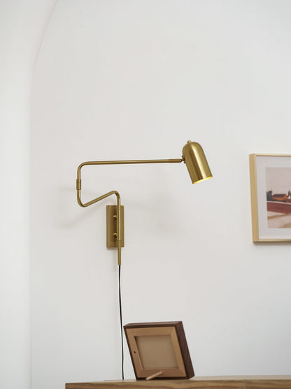 Adjustable Arm Wall Lamp with USB Charging