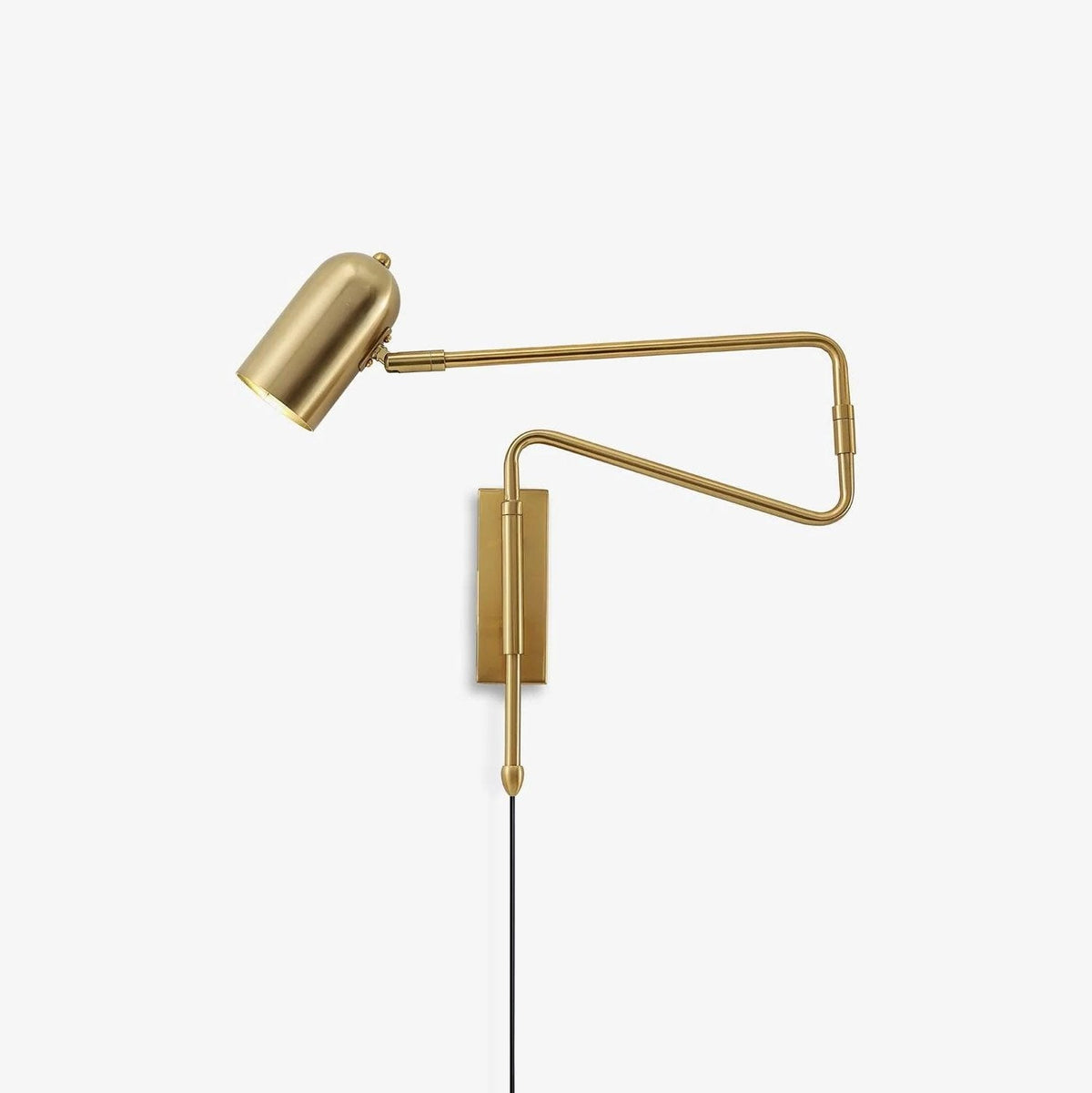 Adjustable Arm Wall Lamp with USB Charging — front view