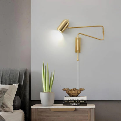 Adjustable Arm Wall Lamp with USB Charging