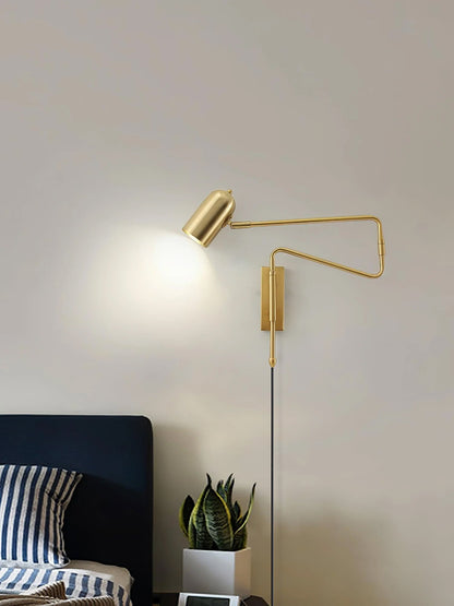 Adjustable Arm Wall Lamp with USB Charging