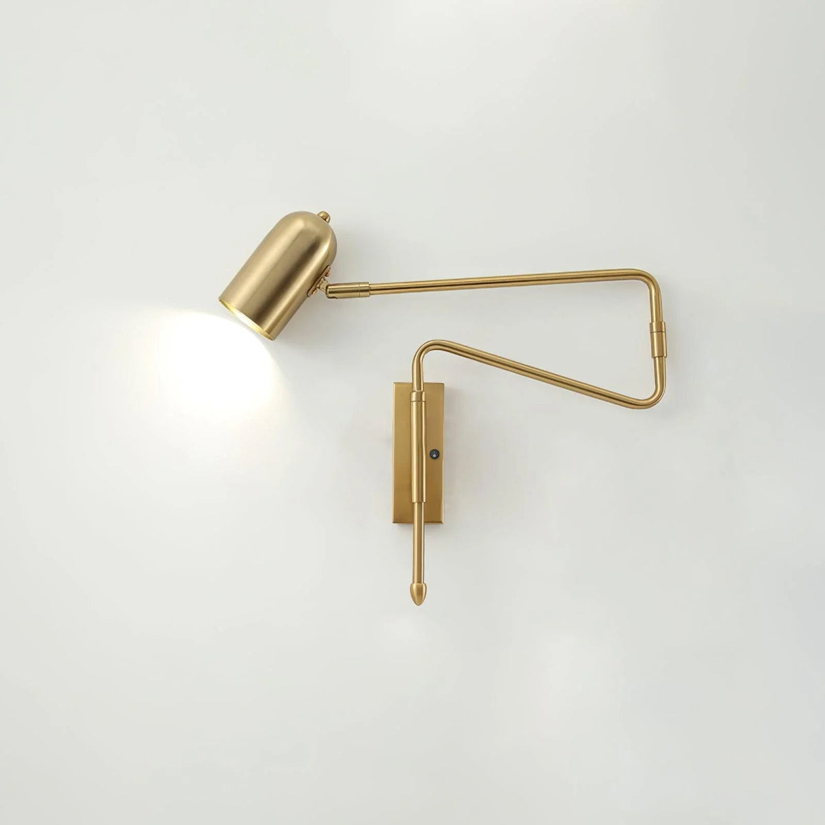 Adjustable Arm Reading Wall Lamp with Dimmable LED — side view