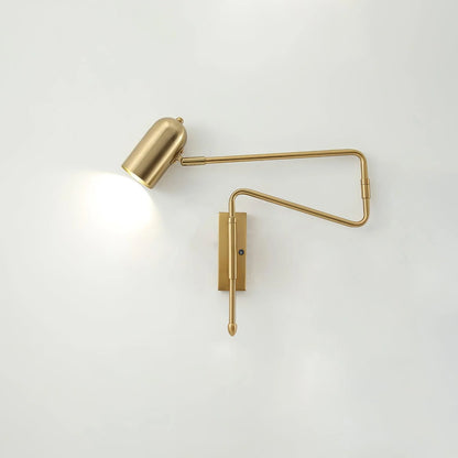 Adjustable Arm Reading Wall Lamp with Dimmable LED — side view