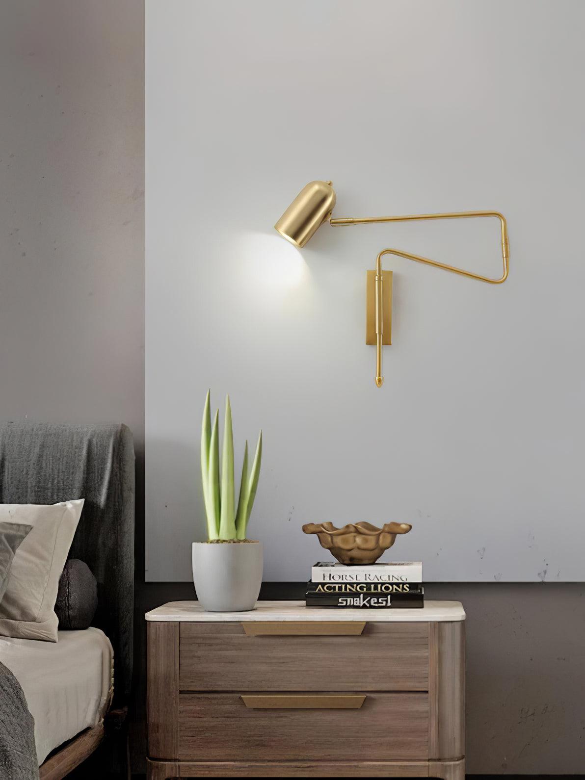 Adjustable Arm Reading Wall Lamp with Dimmable LED