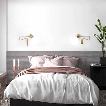 Adjustable Arm Reading Wall Lamp with Dimmable LED