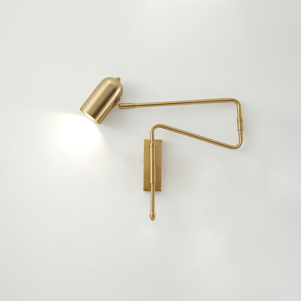 Adjustable Arm Reading Wall Lamp with Dimmable LED — front view