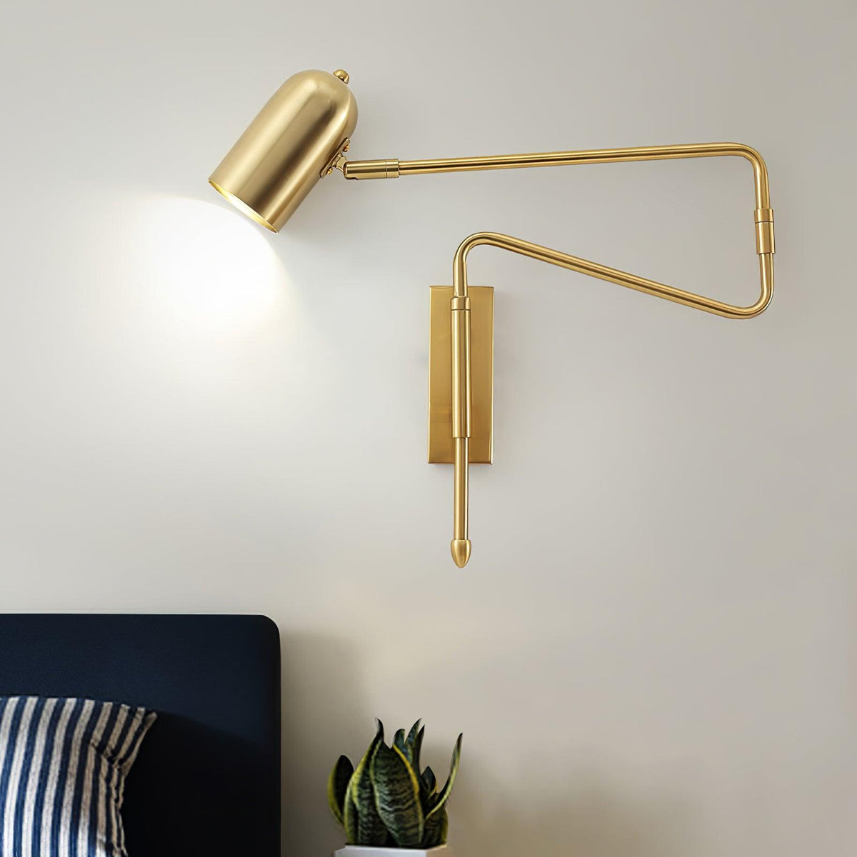 Adjustable Arm Reading Wall Lamp with Dimmable LED